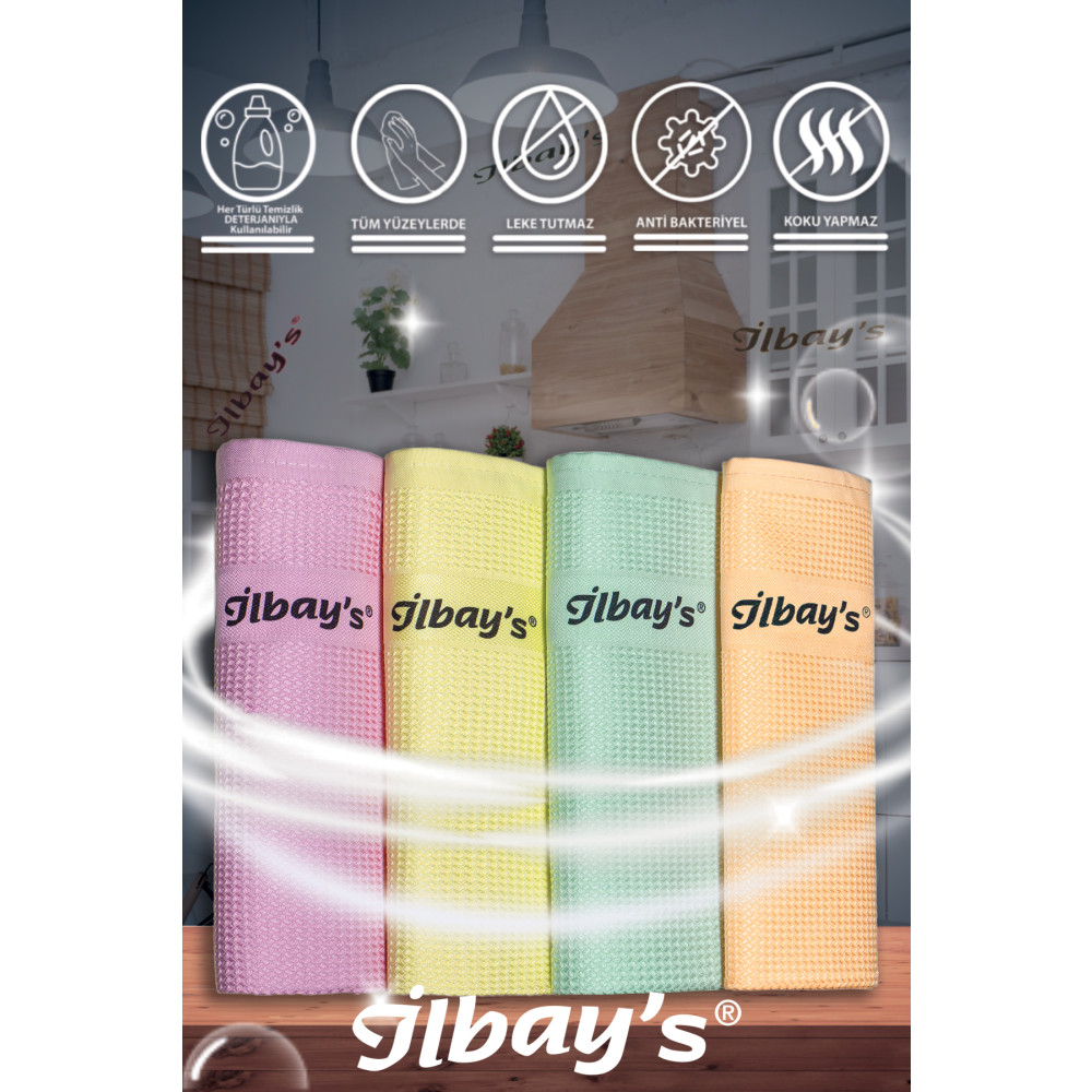 İlbay's 3'lü MİKROFİBER TEMİZLİK BEZİ 40x60 CM Fiyatı, Yorumları